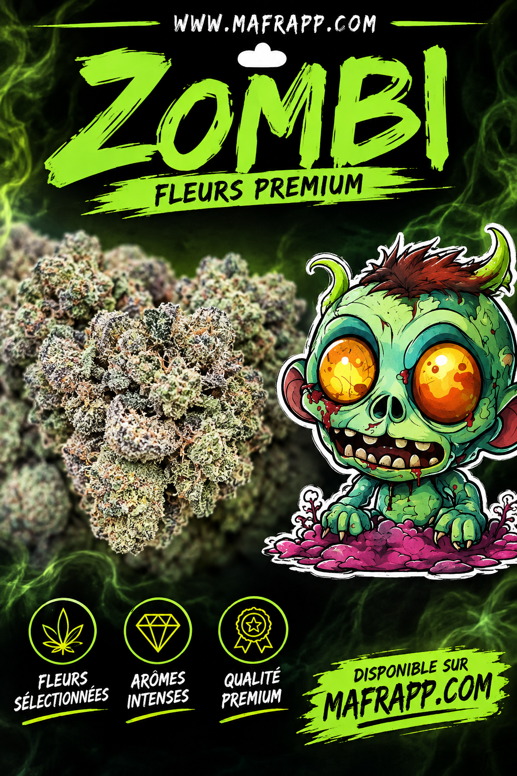 Zombi BLUEBBERRY KUSH DC ( FLEURS )